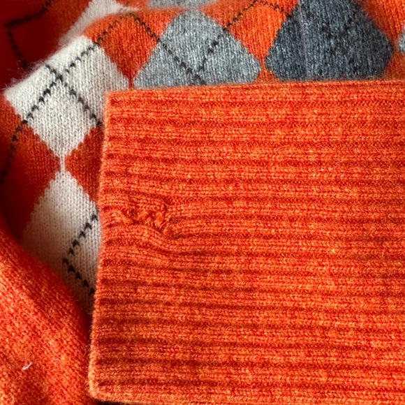 J. Crew Orange Cashmere Cardigan Sweater size Small - Picture 10 of 16